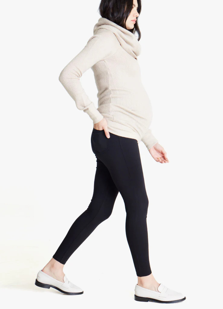 Ponte Pocket Maternity Legging ft. Crossover Panel® | Ingrid & Isabel