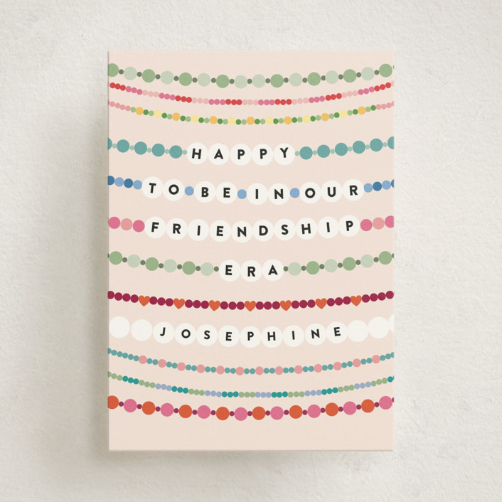 "Friendship Era" - Customizable Classroom Valentine's Day Cards in Beige by Pixel and Hank. | Minted