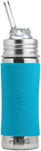 Pura Kiki 11oz/325ml Stainless Steel Straw Bottle w/Sleeve - 100% Plastic-Free, MadeSafe Certifie... | Amazon (US)