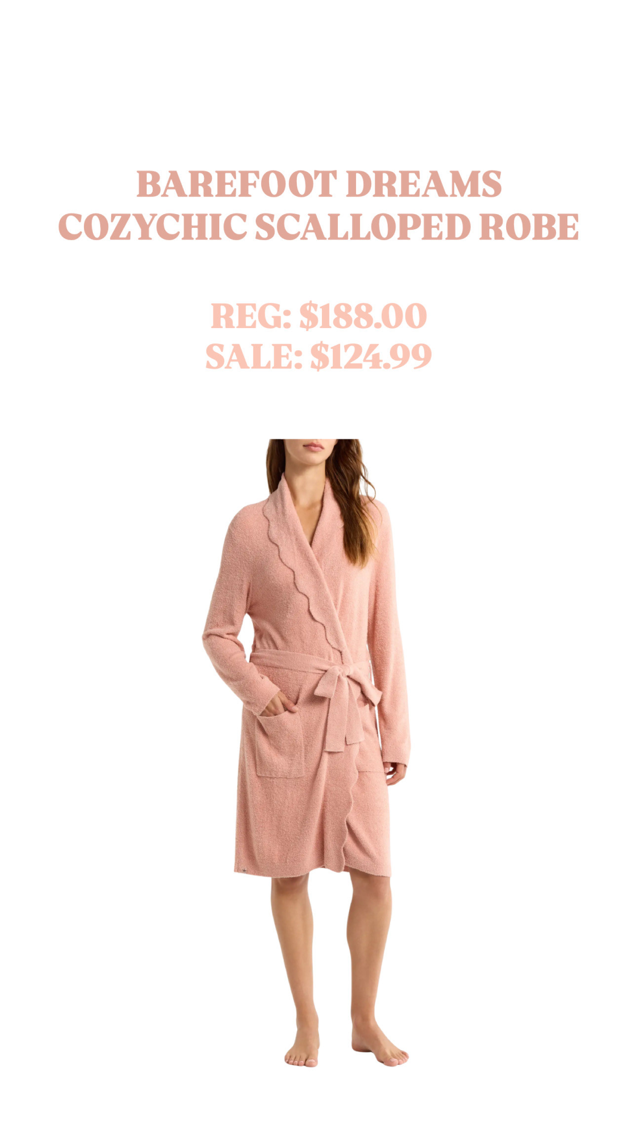 Barefoot Dreams never disappoints, and this scalloped robe is no exception! It's unbelievably soft, the dusty coral color is so pretty, and it makes slow mornings even better. Such a great Nordstrom Anniversary Sale find! 

 #LTKselfcare #LTKSeasonal #LTKSaleAlert