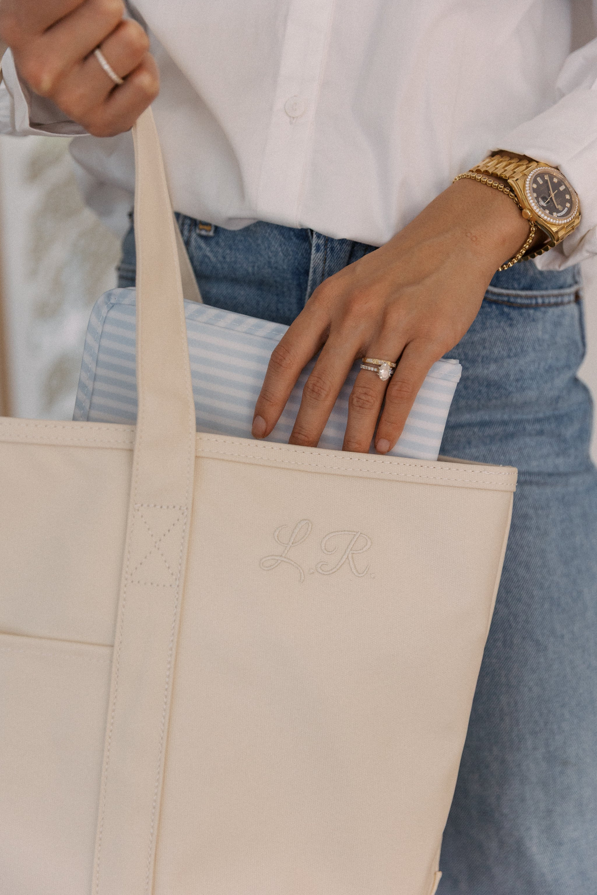 Natural Coated Canvas Maxi Tote | Morrow and Main