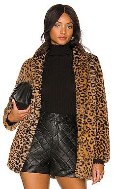 Adrienne Landau Leopard Faux Fur Jacket in Leopard from Revolve.com | Revolve Clothing (Global)