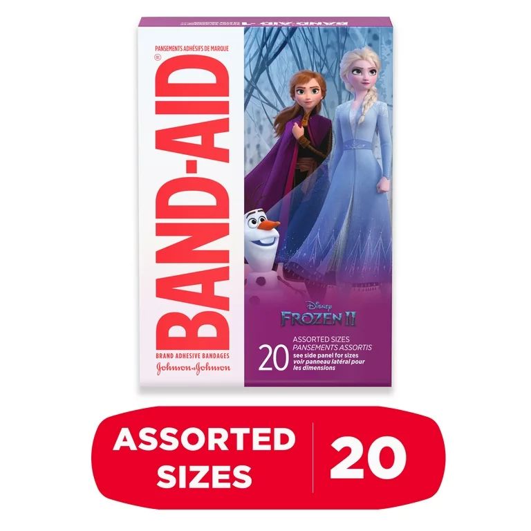 Band-Aid Brand Adhesive Bandages, Disney Frozen, Assorted Sizes, 20 ct | Walmart (US)
