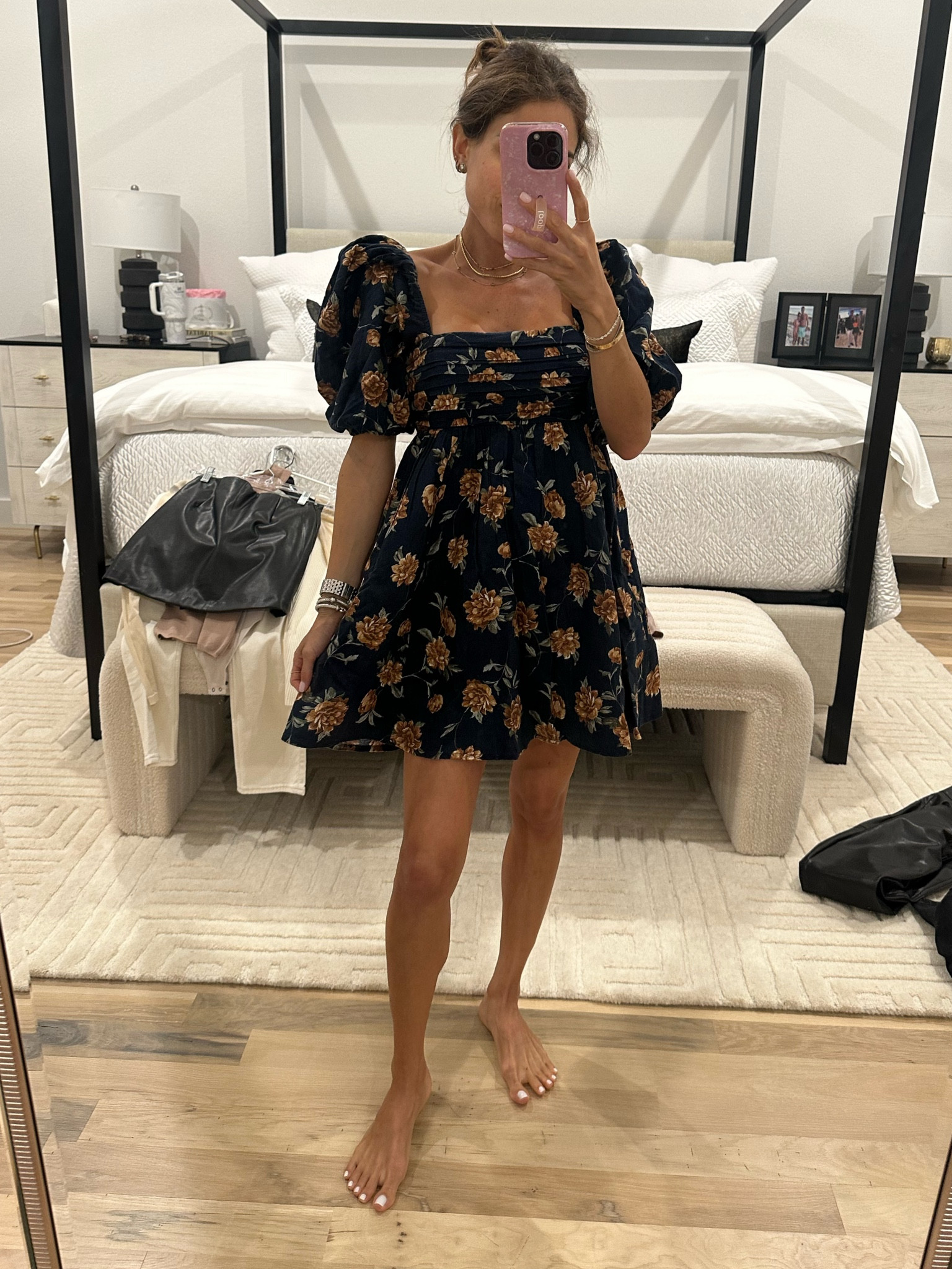 Navy floral fall puff sleeve dress size xxs petite  

#LTKfindsunder100 #LTKSale #LTKfindsunder50