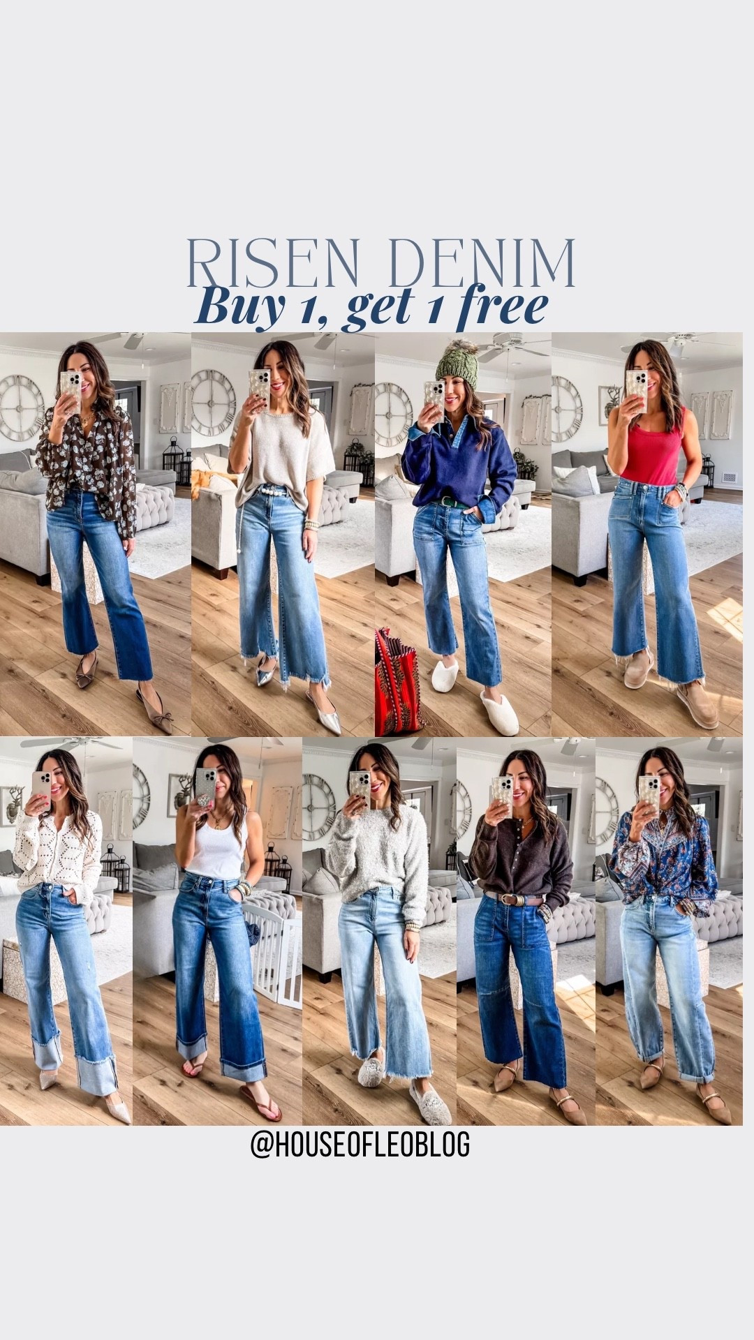 Wearing 25 in all. Risen jeans buy one get one free thru 12/24. Both styles must be added to cart. 

#LTKFindsUnder100 #LTKSaleAlert #LTKPetite