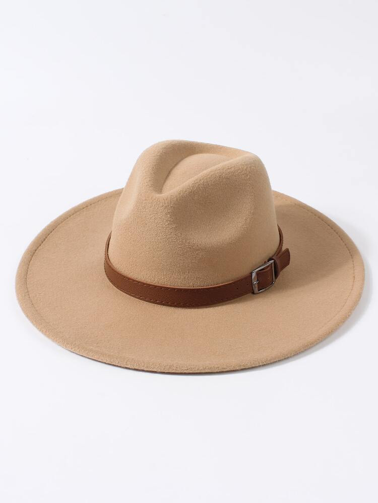 Belt Decor Fedora Hat | SHEIN