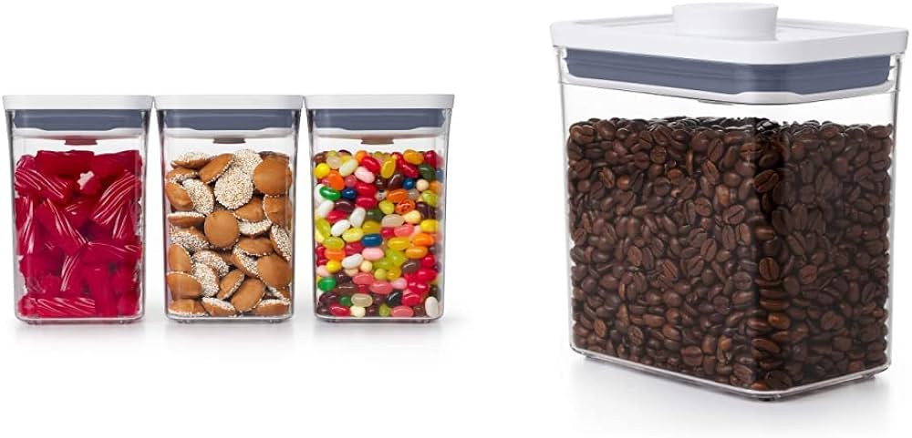 OXO Good Grips 3-PC Small Square Short POP Container Set & Good Grips POP Container – Airtight ... | Amazon (US)