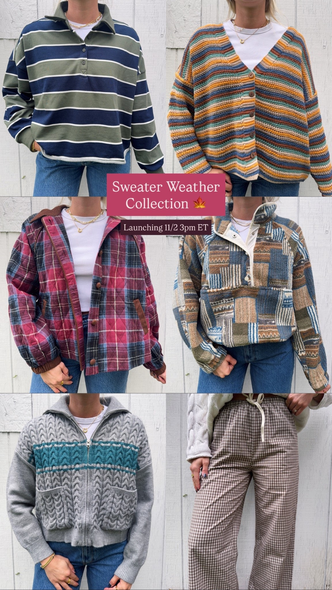 All the pieces launching Sunday at my clothing store! 🐙🫐🍁🌲🍂