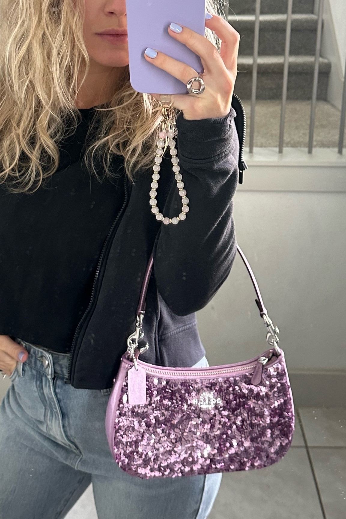 Purple sequin bag, shoulder bag, coach bag, statement purse, valentines gift for her 

#LTKfindsunder100 #LTKitbag #LTKGiftGuide