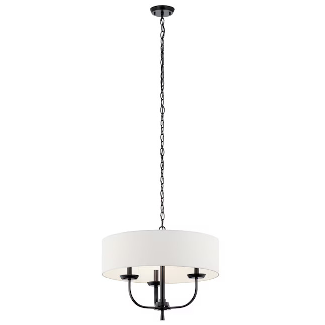 Kichler Kennewick 3-Light Black Traditional Dry rated Chandelier | Lowe's