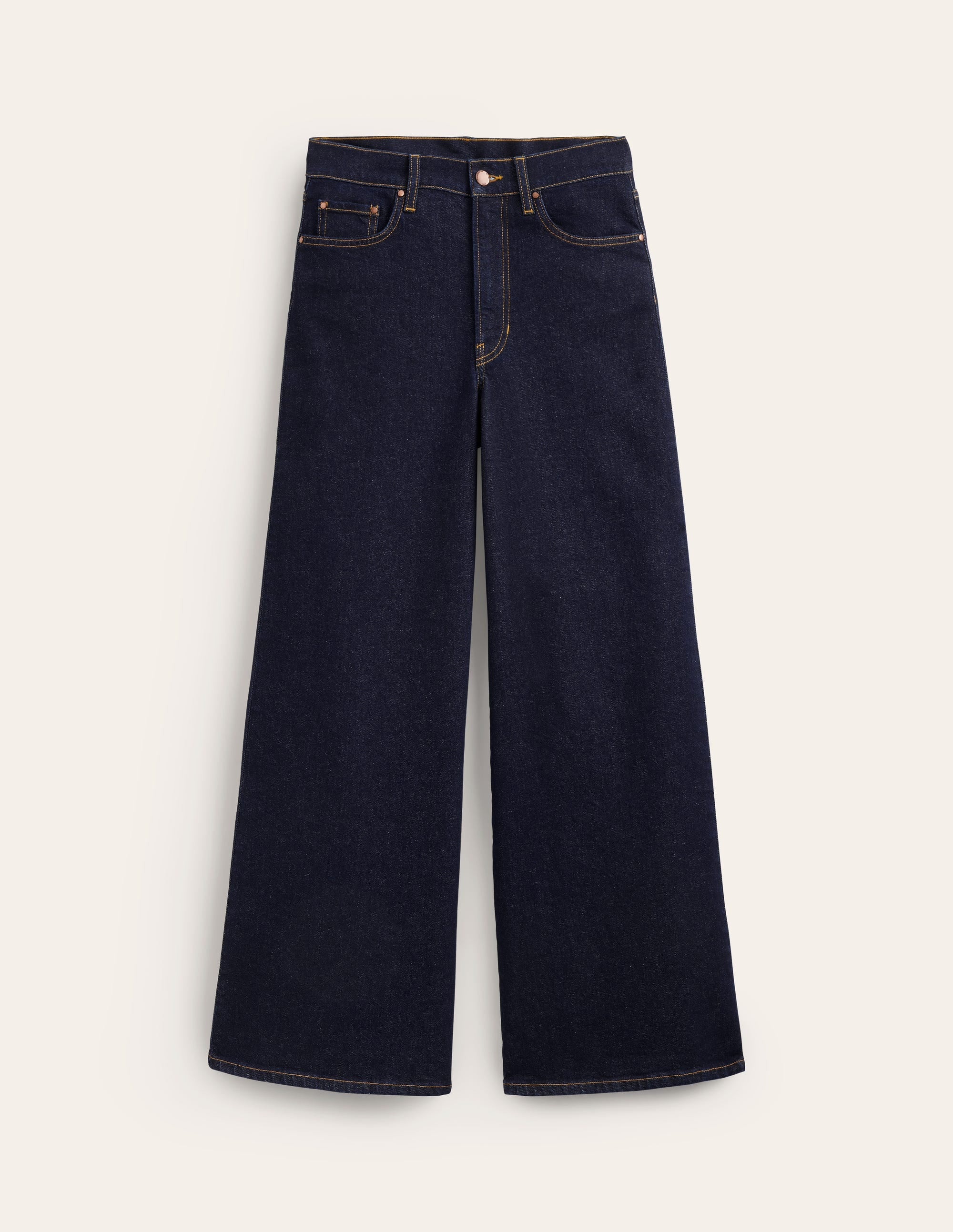 High Rise Wide Leg Jeans-Indigo Rinse | Boden UK