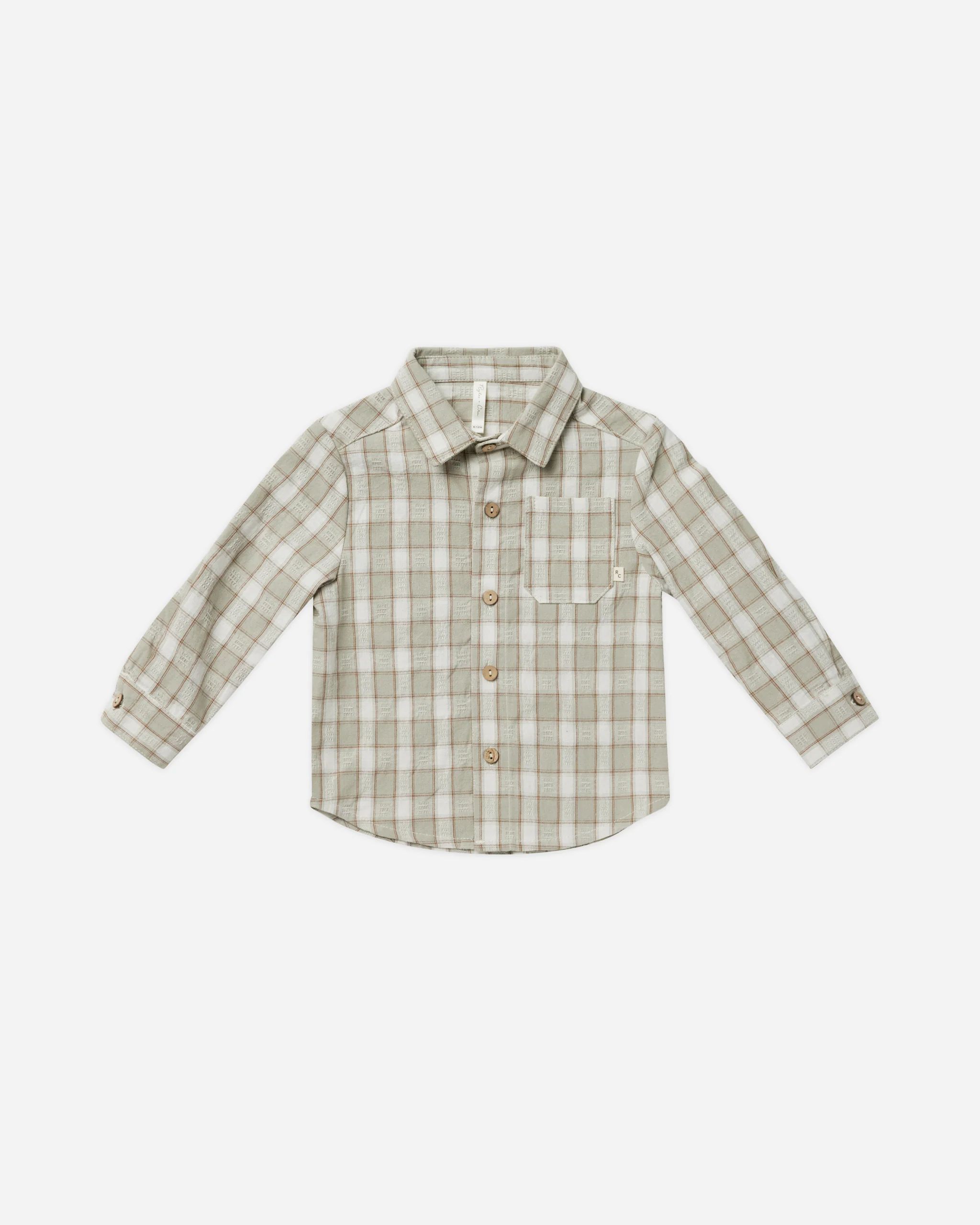 Collared Shirt || Pewter Plaid | Rylee + Cru