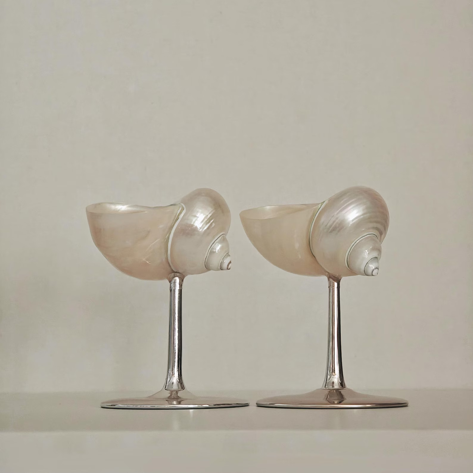 Silver Vintage Customized Seashell Wine Glasses, Goblet Cocktail Glasses Cup, Martini Glasses Wed... | Etsy (US)