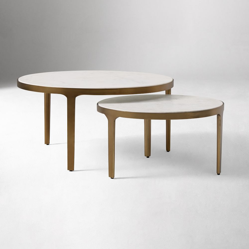 Elwell Marble Nesting Coffee Tables (24"–32") | West Elm (US)