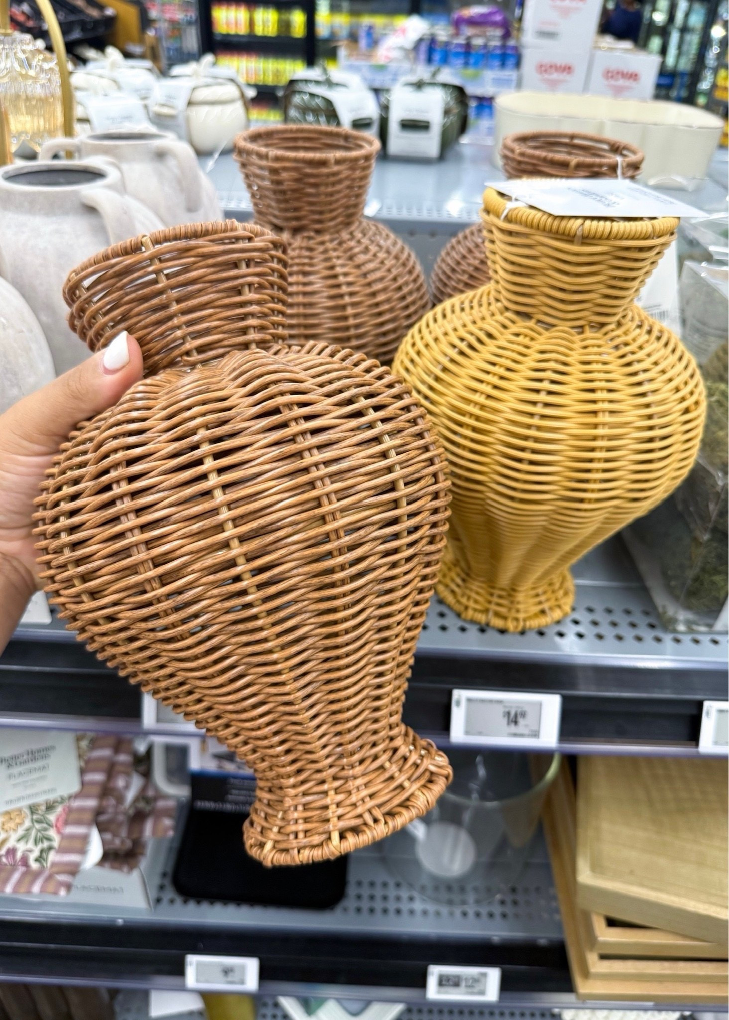 Such a good Walmart home find 🤎 This woven rattan vase is only $14.97 and would look so pretty styled with fall stems, on a console table, shelf or entryway! 🍂

#WalmartHome #WalmartFinds #FallDecor #FallHomeDecor #AffordableHomeDecor #HomeFinds @Walmart

#LTKxWalmart #LTKSeasonal #LTKHome