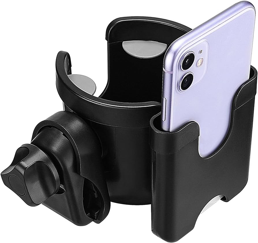 Suranew Stroller Cup Holder with Phone Holder/Organizer, Universal Bike Cup Holder, 2-in-1 Tool H... | Amazon (US)