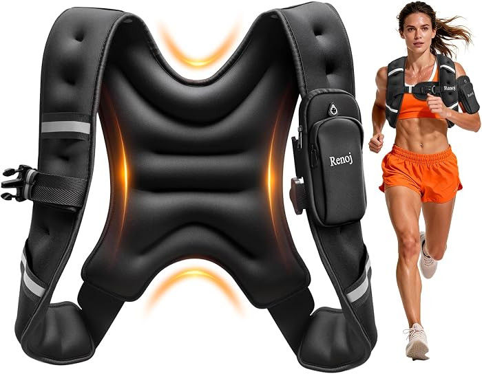 Renoj Weighted Vest for Women Men: Available in 6lb/8lb/10lb/11lb/12lb/14lb/16lb/20lb Fixed Weigh... | Amazon (US)