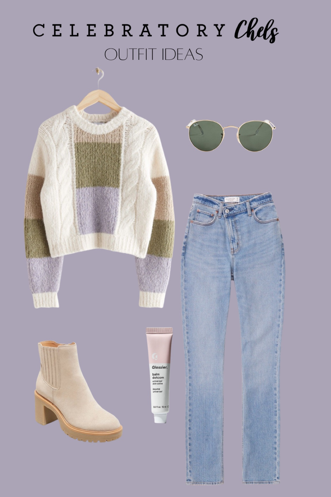 Platform boots
Sweater
Criss-cross jeans 
Raybans 
Sunglasses
Balm 
Casual outfit
Comfy style
Beauty 
Gifts for her 

#LTKxAF #LTKGiftGuide #LTKbeauty