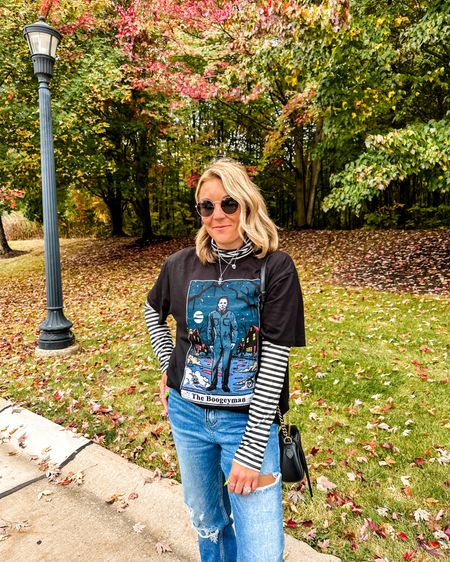 “It's Halloween; everyone's entitled to one good scare.” 🎃

The leaves in Ohio are starting to show off and I’m here for it 🍁 

Outfit deets linked in the LTK app ✨

#LTKfindsunder50 #LTKHalloween #LTKSeasonal