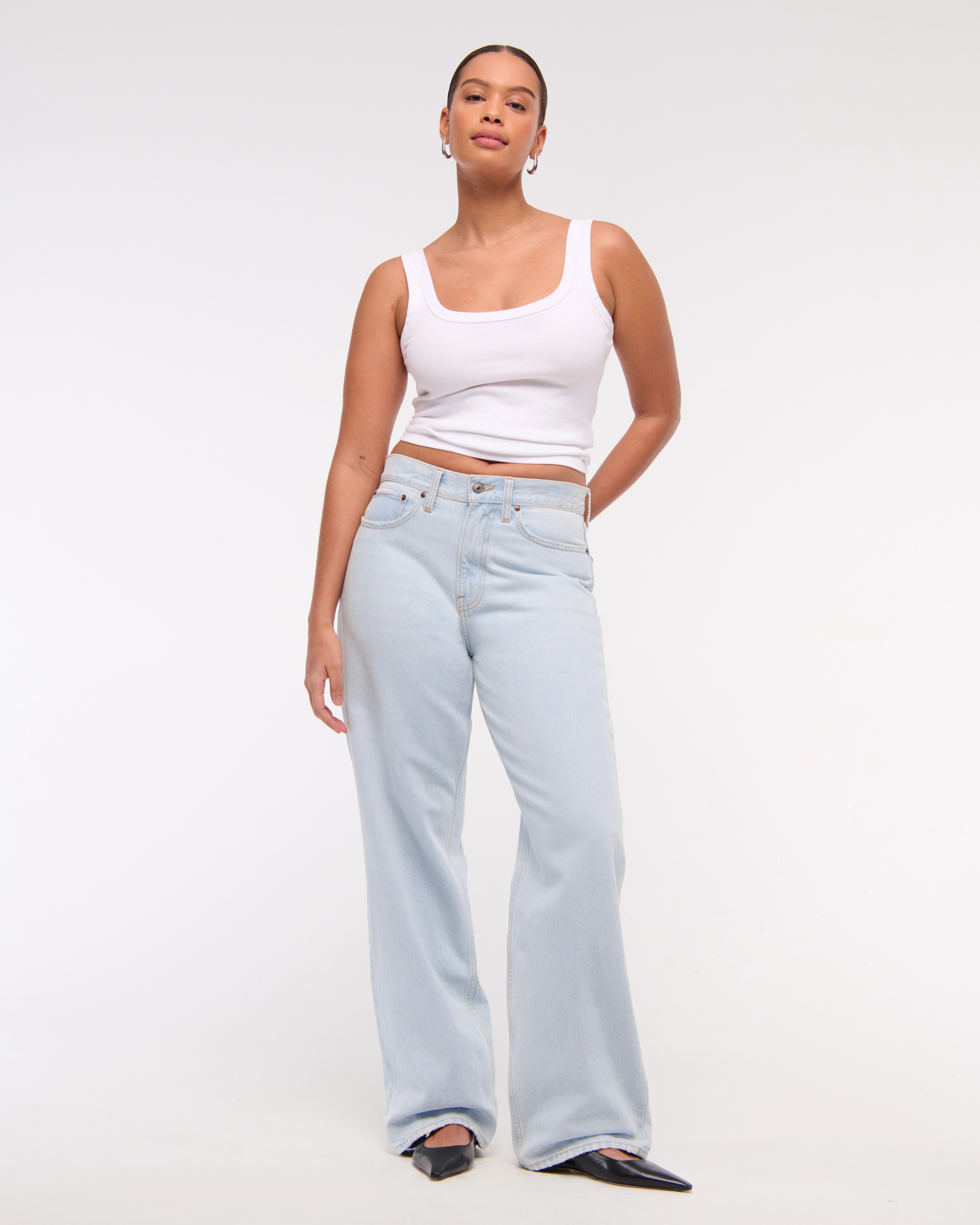 Curve Love Mid Rise Slouchy Jean | Abercrombie & Fitch (US)