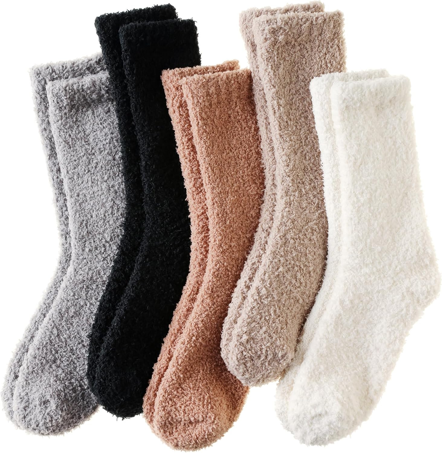Velice Womens Fuzzy Socks Soft Cozy Fluffy Slipper Socks Winter Warm Plush Sleeping Christmas Socks | Amazon (US)