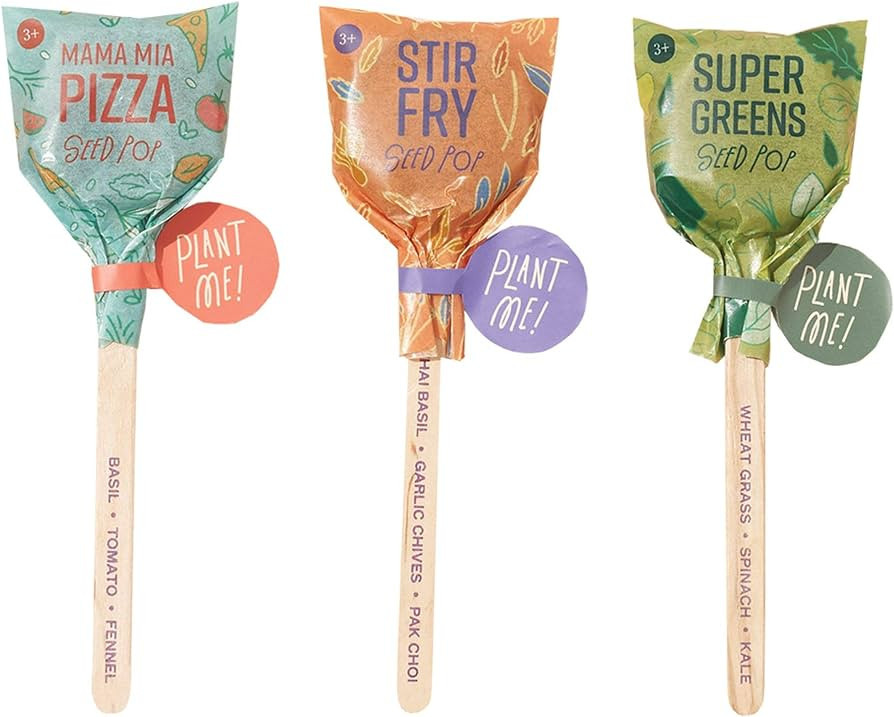 Modern Sprout Seed Lollipops, Garden Seed Packet, Indoor Garden or Outdoor Plants, Organic Seeds,... | Amazon (US)