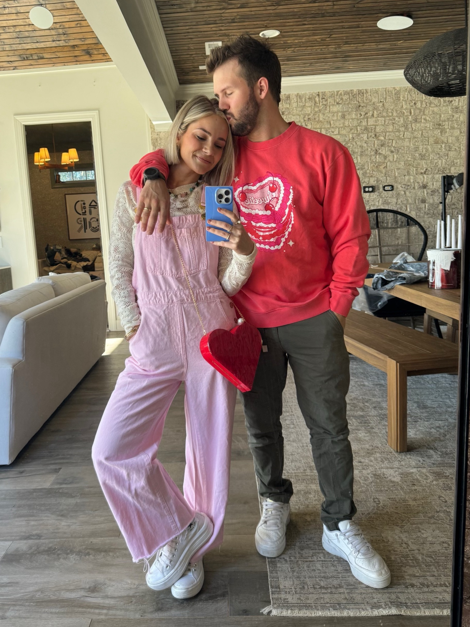 Valentine’s Day outfit, free people top, overalls outfit 

#LTKfindsunder100 #LTKSeasonal