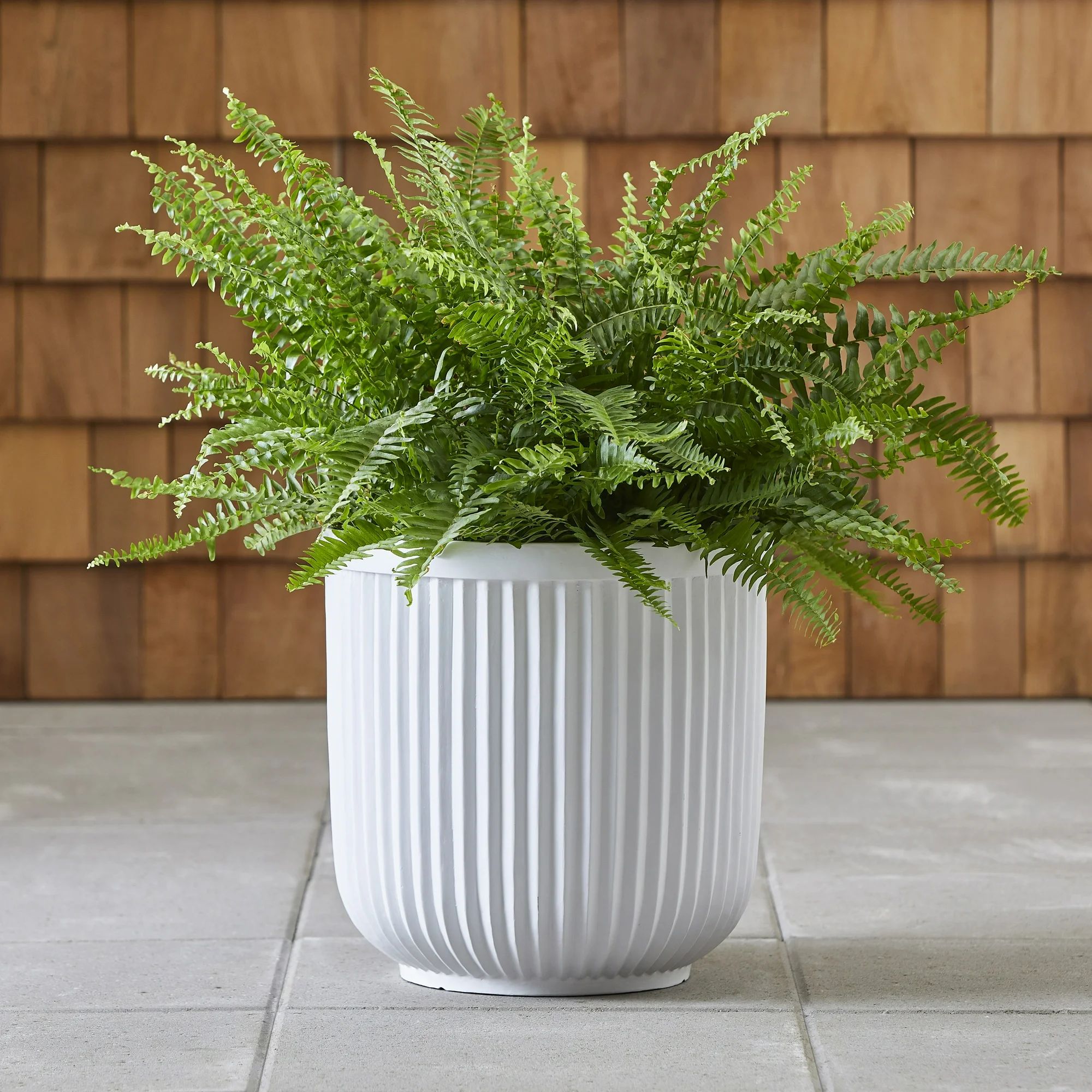 Better Homes & Gardens 16"W x 16"L x 15.8"H Ellan White Resin Plant Pot Planter | Walmart (US)