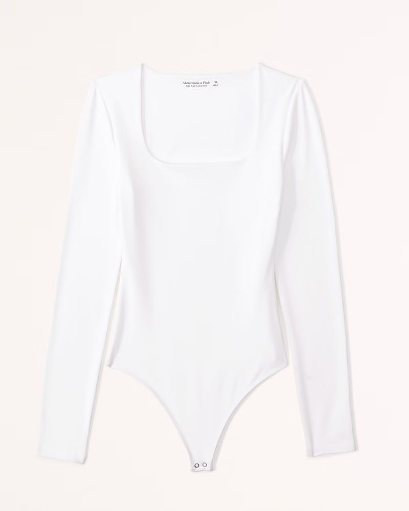 Long-Sleeve Seamless Fabric Scoopneck Bodysuit | Abercrombie & Fitch (US)