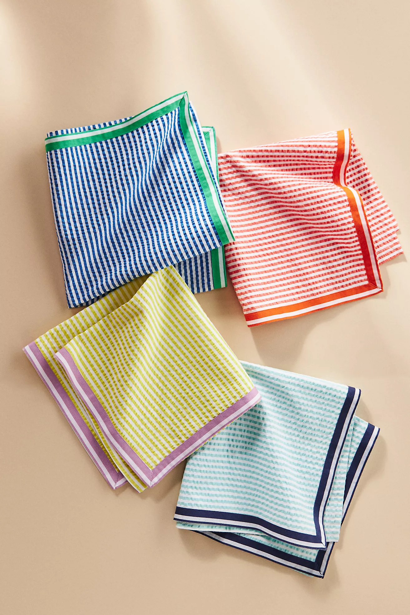 Finley Seersucker Napkins, Set of 4 | Anthropologie (US)