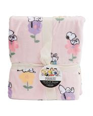 Snoopy Flower Nap Blanket | TJ Maxx