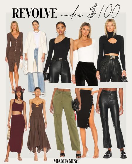 Revolve under $100 
Date night tops
Spring dresses
Faux leather pants 

#LTKunder100 #LTKSeasonal #LTKstyletip