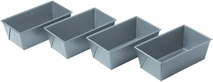 Chicago Metallic Commercial II Non-Stick Mini Loaf Pans, 5-3/4 by 3-1/4 by 2-1/4-Inch, Gray (Pack... | Amazon (US)