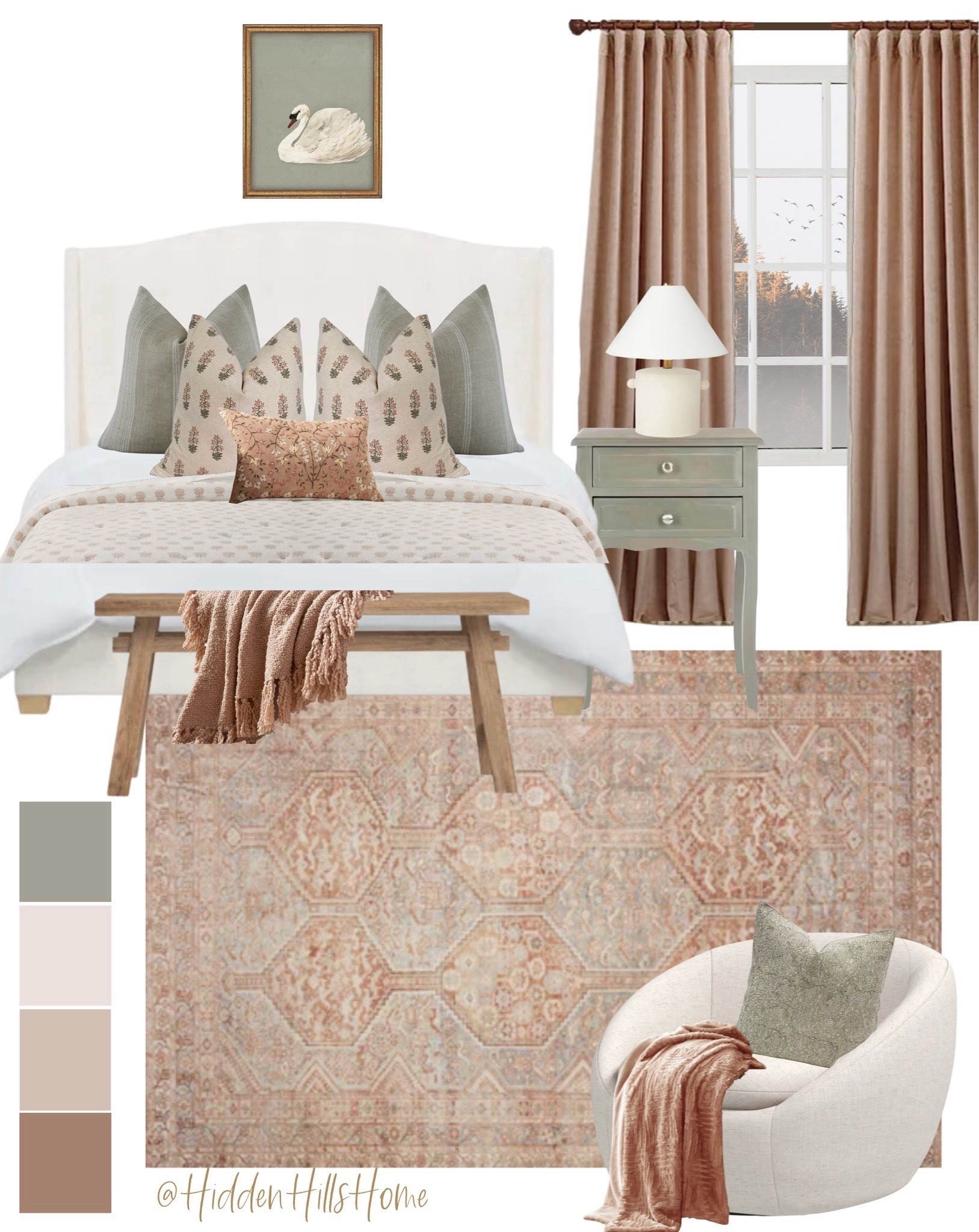 Modern traditional teen girls bedroom mood board, upholstered bed, bedroom rug, nightstand #bedroom



#LTKSaleAlert #LTKKids #LTKHome