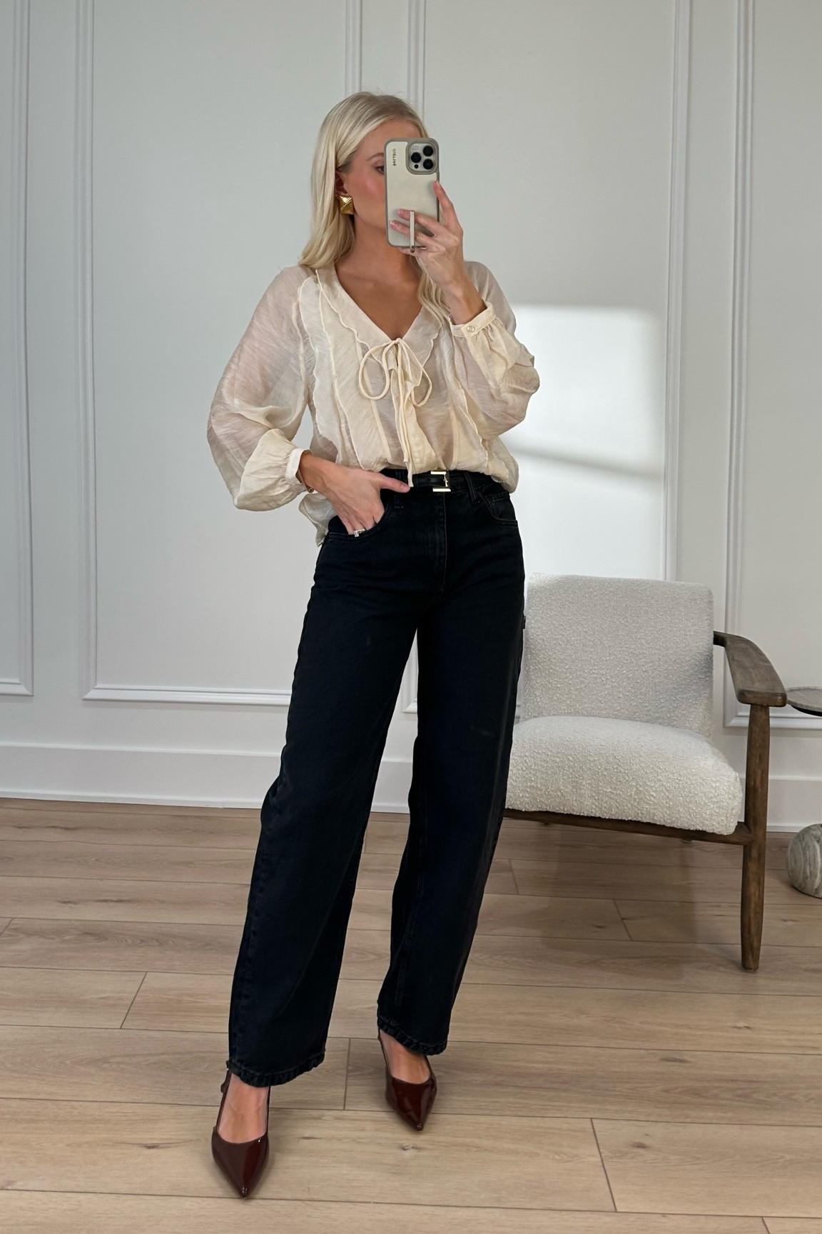 Mango try on! Wearing a 4 in top & jeans, shoes run tts! Use code: KATHLEEN15 on earrings! #kathleenpost #mango #falloutfits #falltransition #leatherjacket

#LTKSeasonal #LTKStyleTip