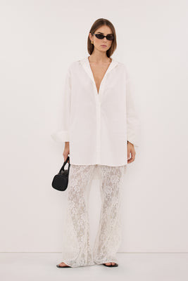 ANYA WHITE LACE PANT | DISSH
