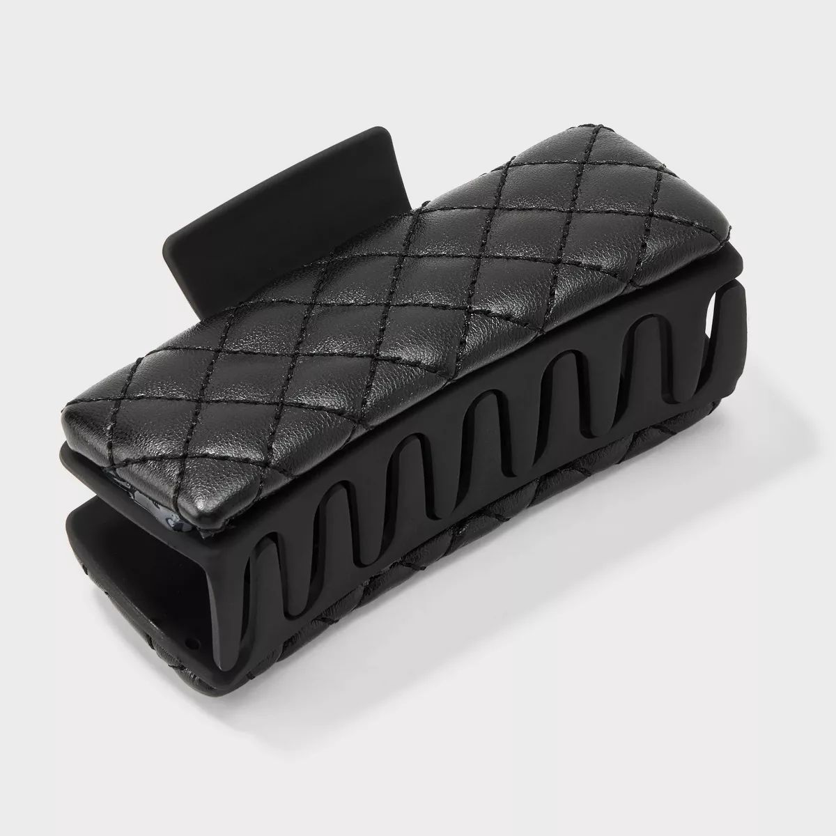 Quilted Square Hair Claw Clip - A New Day™ Black | Target