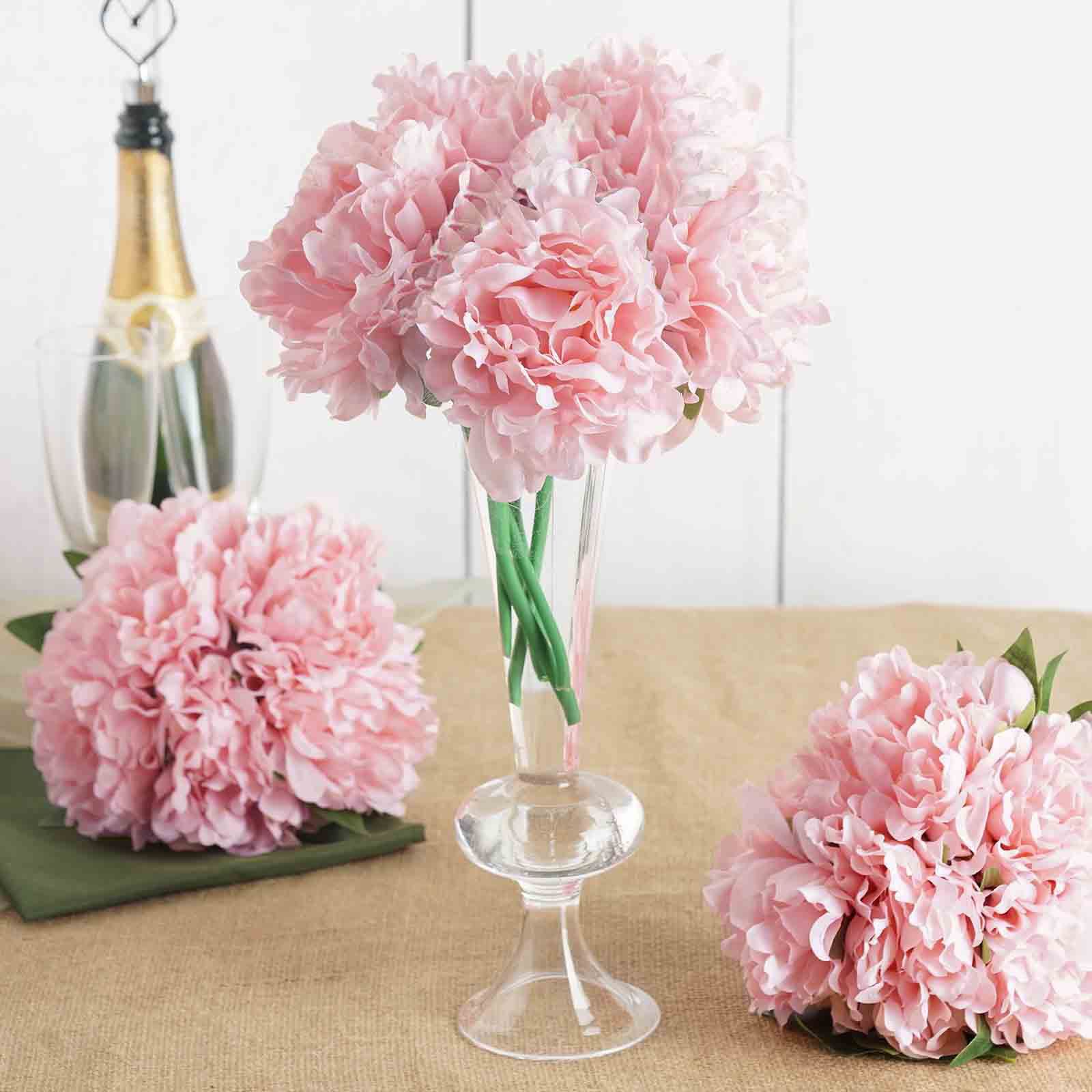 Efavormart 5 Head Artificial Peony Silk Bouquet for DIY Wedding Bouquets Centerpieces Decorations... | Walmart (US)