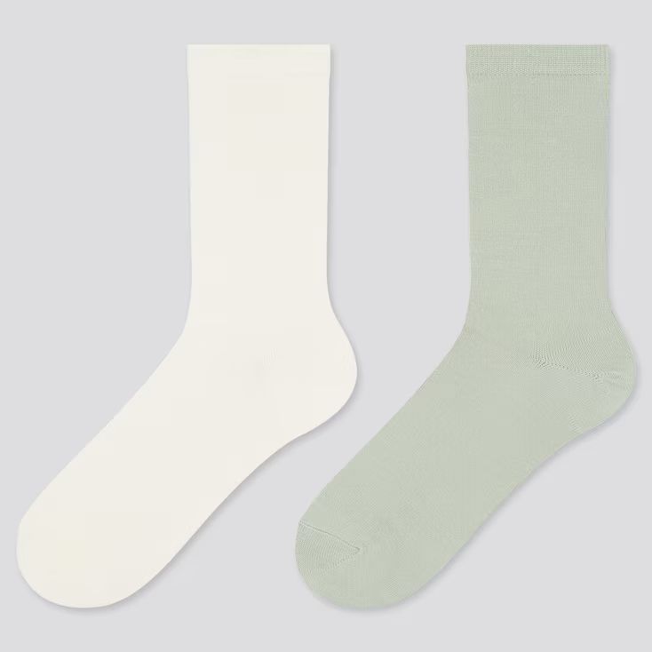 UNIQLO Women's HEATTECH Socks (2 Pairs) , Off White, 24-26cm | UNIQLO (US)