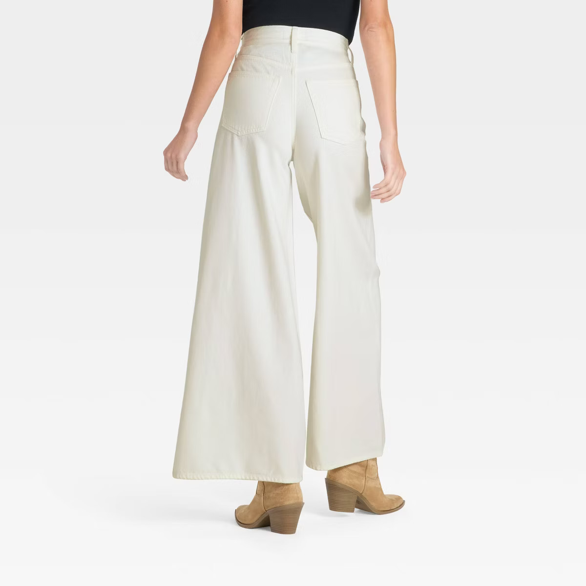 Women's Highest-Rise Palazzo Wide Leg Jeans - Universal Thread™ White 10 | Target