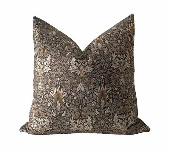 Vintage Floral Print Pillow Cover || SAVOY || Modern Farmhouse | Boho Pillow | Marigold Interiors | Etsy (US)