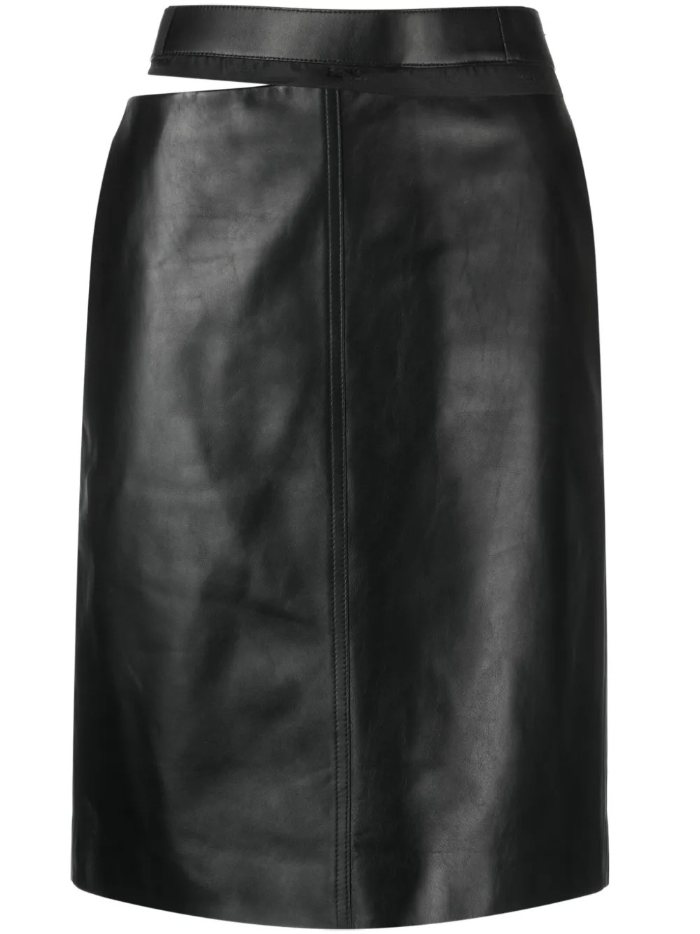 logo-waistband leather skirt | Farfetch Global