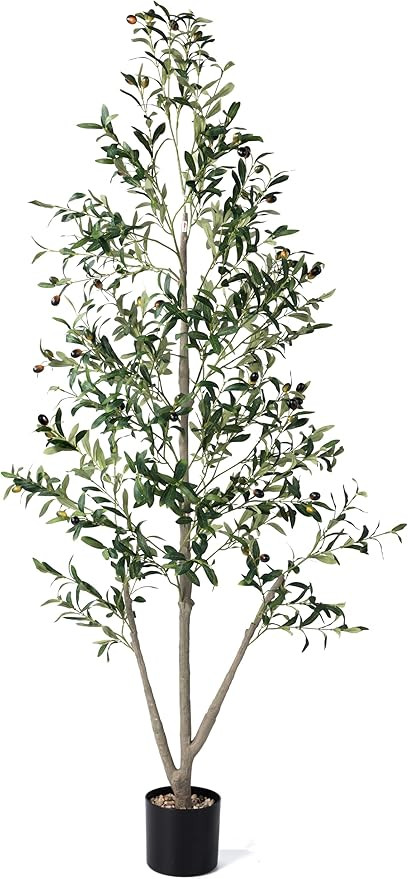Olive Trees Artificial Indoor, 5FT Tall Faux Olive Tree with Moss and Planter, Artificial Plants ... | Amazon (US)