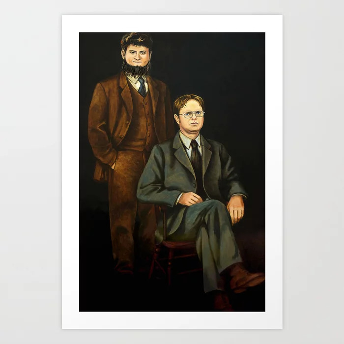 Dwight And Mose Painting Photographic Print Art Print by ddesign-art | Society6