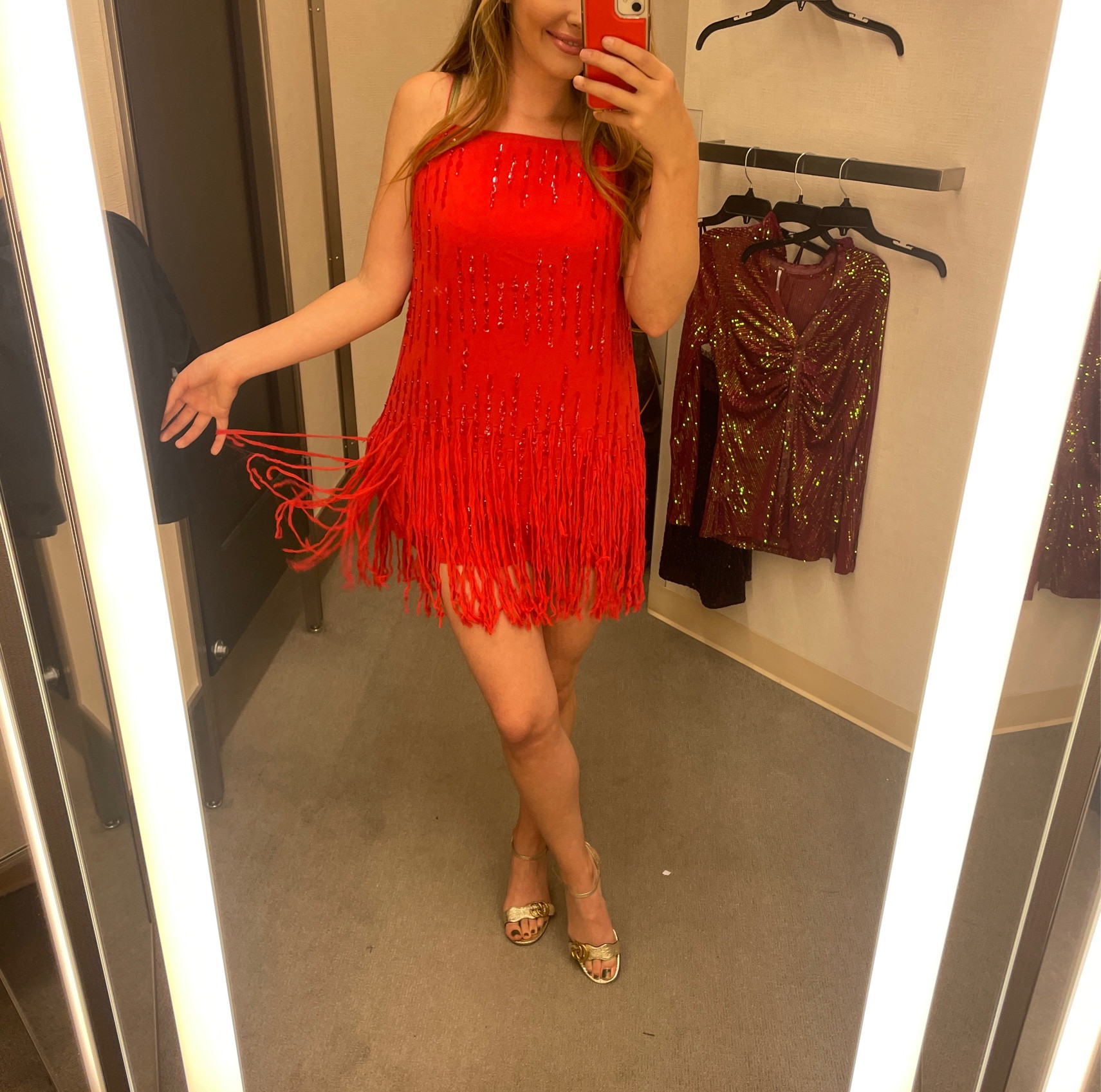 Super fun red fringe dress from Free People! Love it for New Year’s or even a 20s flapper party! My full try on haul is on the blog :)

#LTKfit #LTKHoliday #LTKstyletip