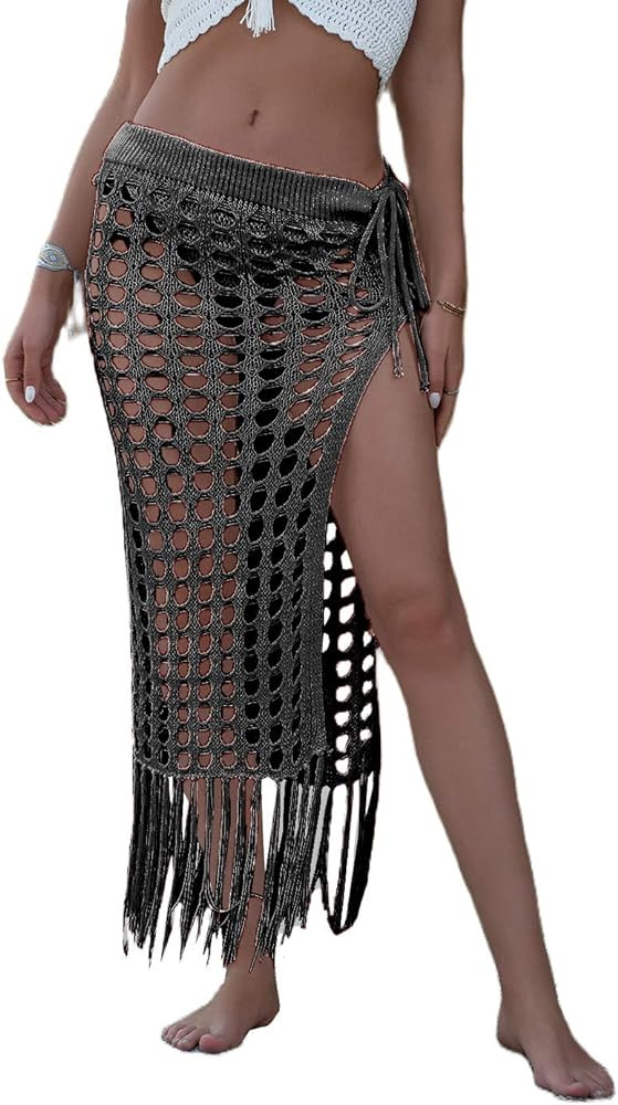 Mesh Cover Up Skirt Swimsuit Cover Ups Womens Beach Vacation Outfits Resort Wear | Amazon (US)