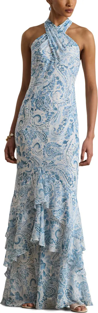 Halter Ruffle Maxi Dress | Nordstrom