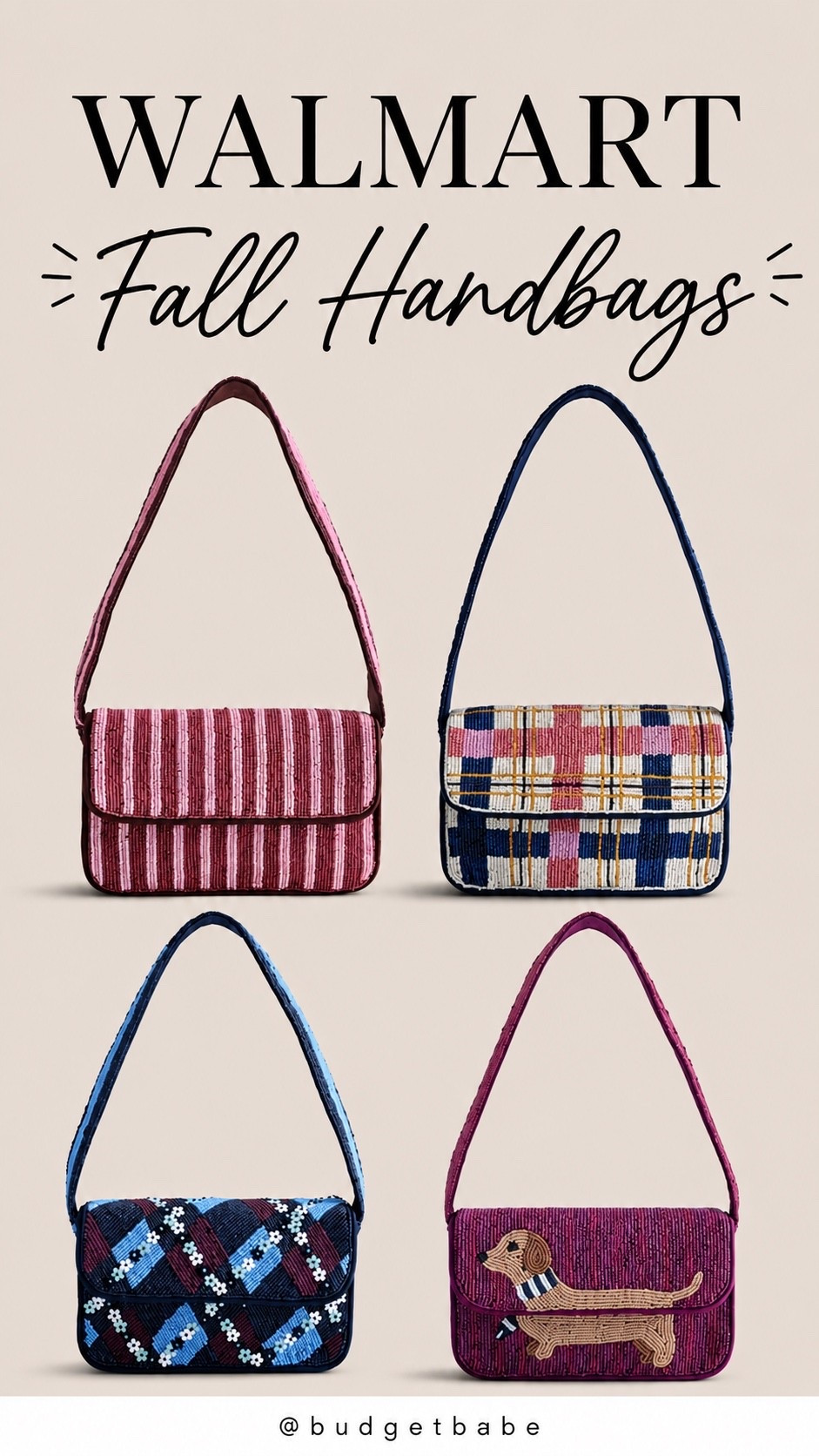 Walmart new beaded handbag for fall #walmartfashion