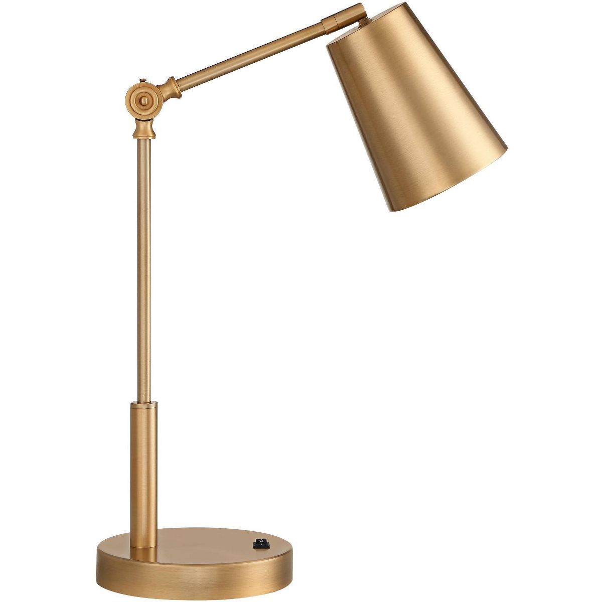 360 Lighting Industrial Modern Desk Lamp with USB and AC Power Outlet 23.5" High Antique Brass Me... | Target
