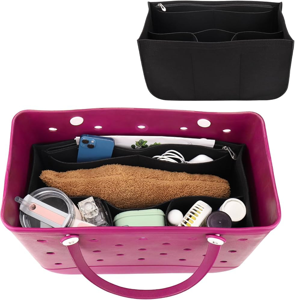 AIERSA Rubber Beach Bag Organizer Liner Compatible with Original X Large Bogg Bag/Simply Southern... | Amazon (US)